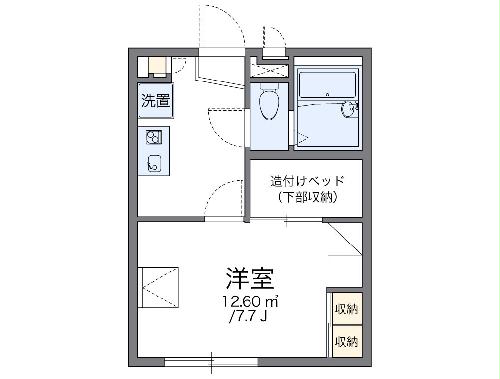 レオパレスピアチェーレ南通りの間取り