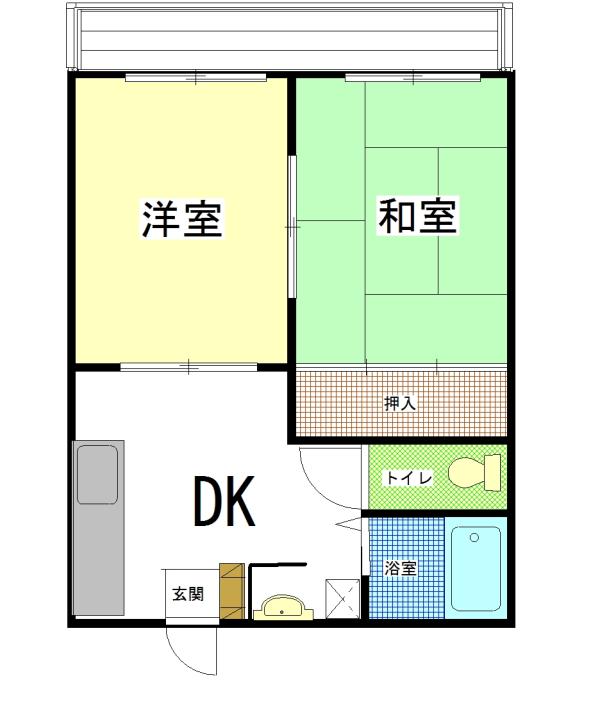 ひたちなか市高場のアパートの間取り