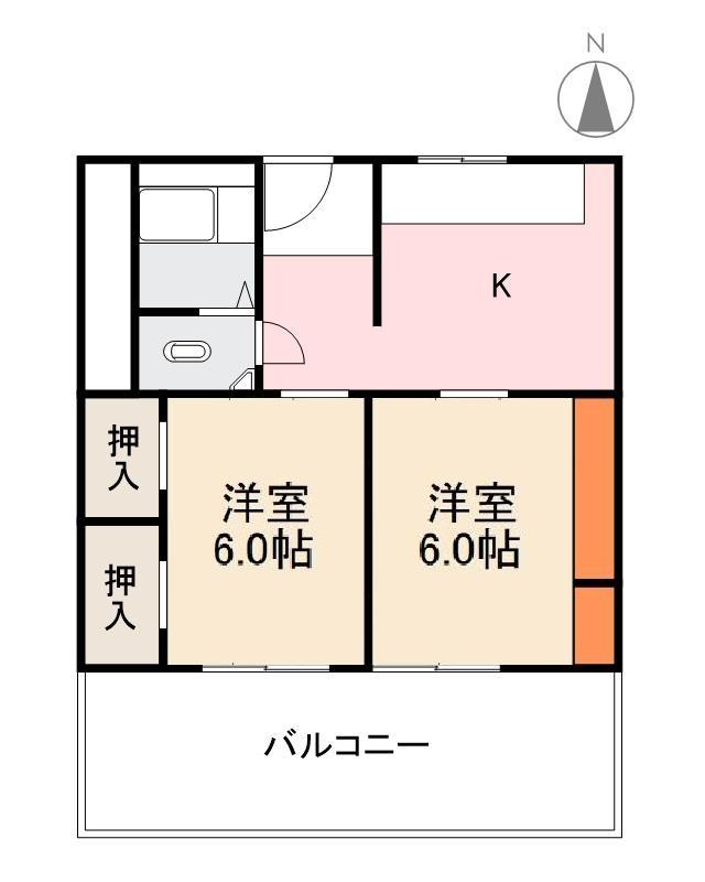 高松市花園町のマンションの間取り