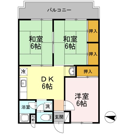 鹿児島市薬師のマンションの間取り