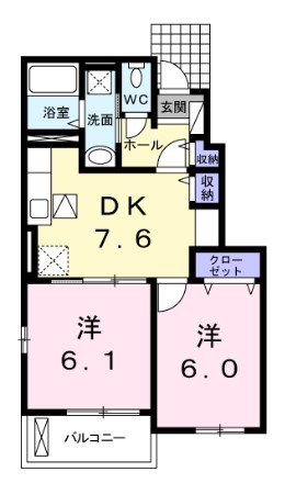 井原市井原町のアパートの間取り