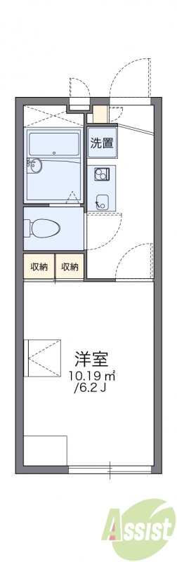 神戸市長田区宮丘町のアパートの間取り