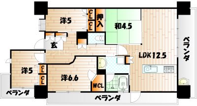 サンライフ木町IIの間取り