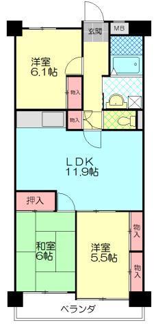 日生ロイヤルマンション上宗方の間取り