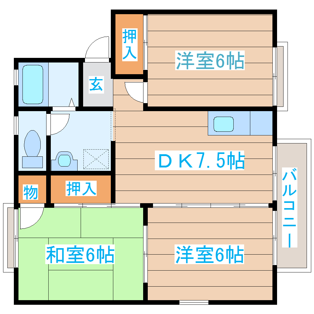 ベルパーク荒井1番館の間取り