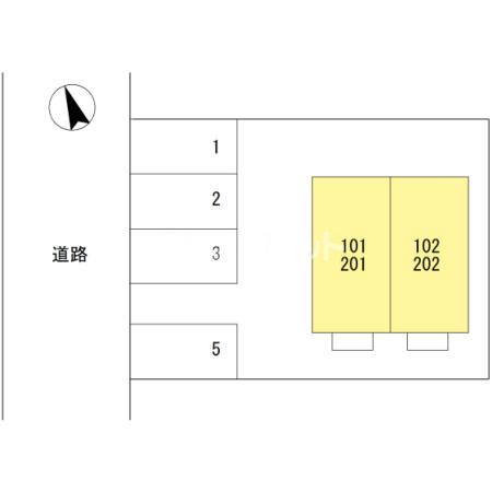 【敦賀市野神のアパートの駐車場】