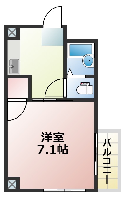 熊本市中央区大江のマンションの間取り