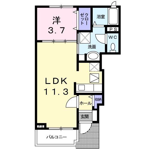 名古屋市守山区瀬古東のアパートの間取り