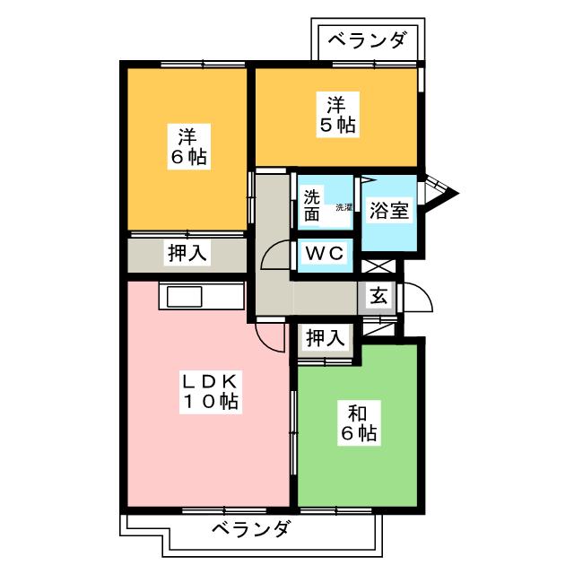 グリーンサイドハウスＮ棟の間取り