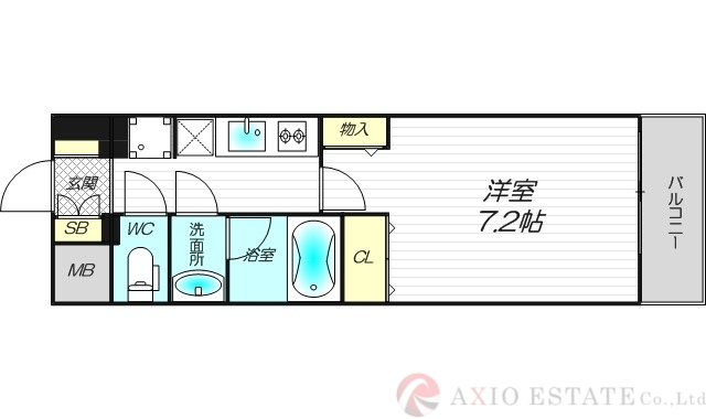 セレッソコートリバーサイドOSAKAの間取り