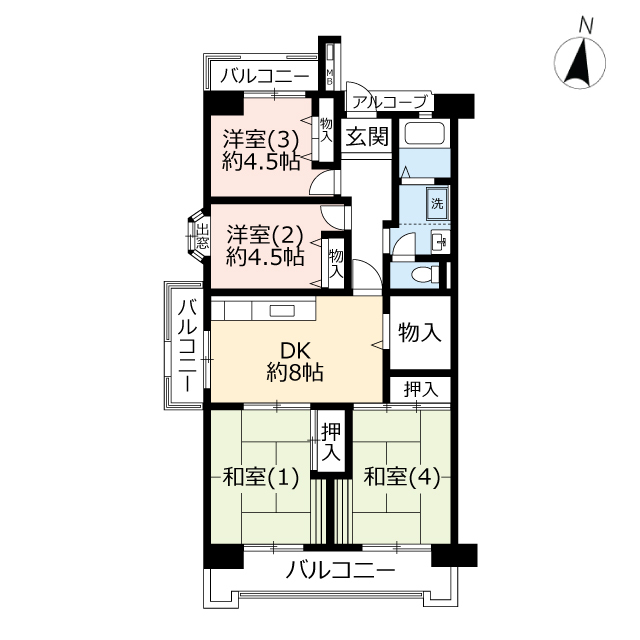 ＵＲ磯子杉田台の間取り