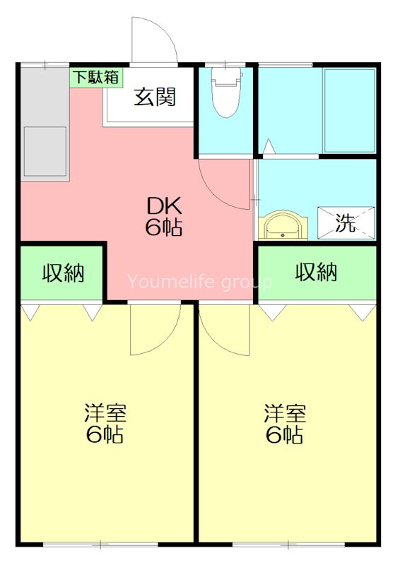 伊勢原市池端のアパートの間取り