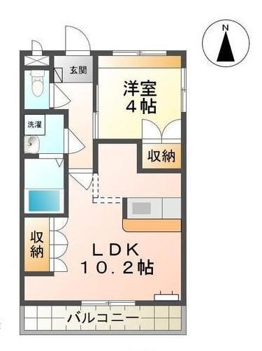 山形市江俣のマンションの間取り