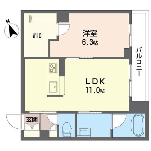 深谷市東大沼のマンションの間取り