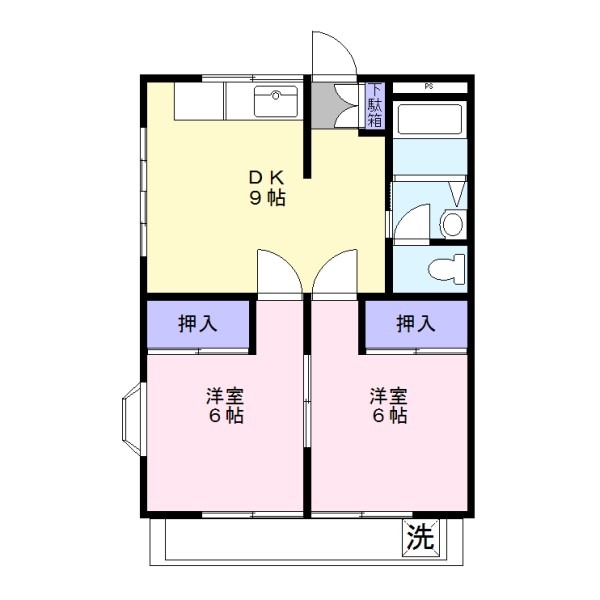 狭山ヶ丘ハイツAの間取り