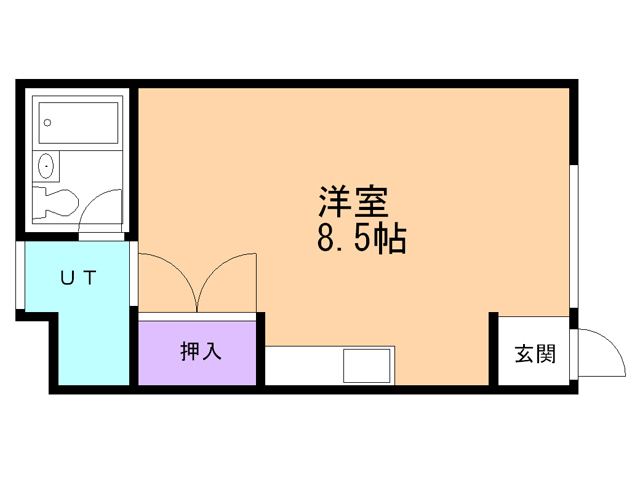 函館市千歳町のマンションの間取り