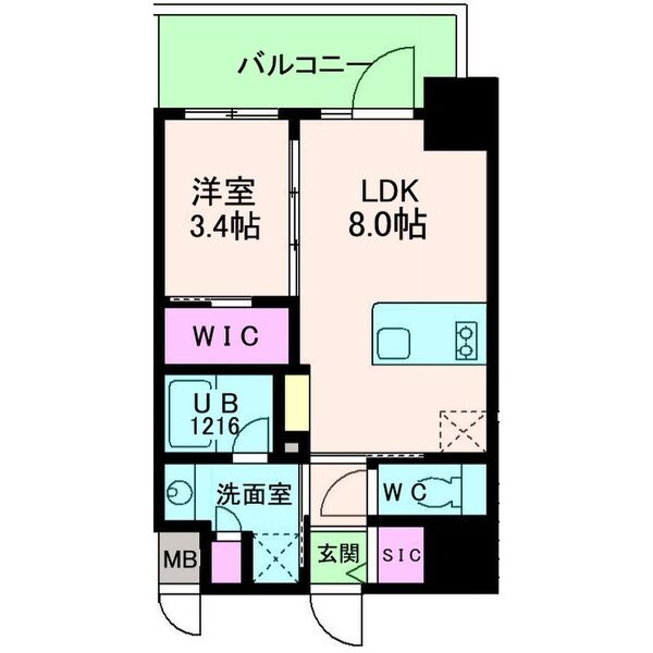 大阪市住之江区安立のマンションの間取り