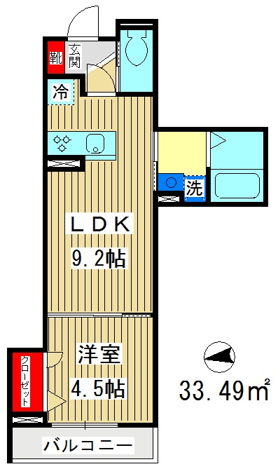 板橋区東新町のアパートの間取り