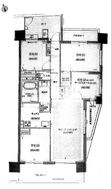 クリオ衣笠フィルソーレの間取り