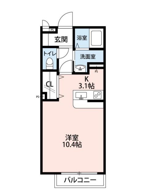 伊賀市服部町のアパートの間取り