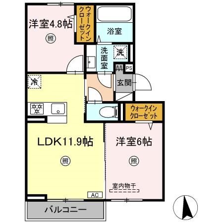 D-room菊池A棟の間取り