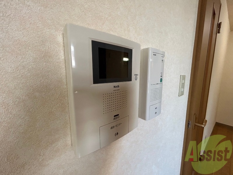 セキュリティ　インターホンで来客確認ができます。安心ですね。