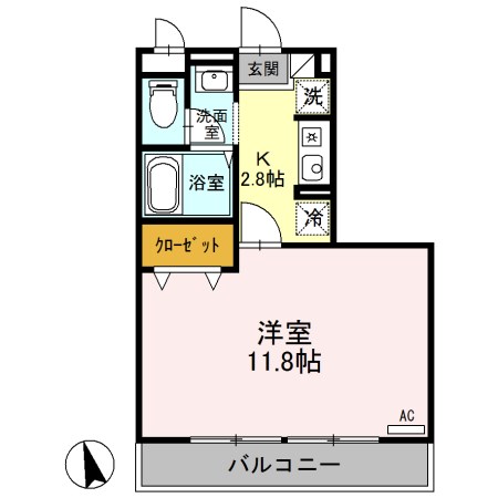 パルフェ三輪Aの間取り