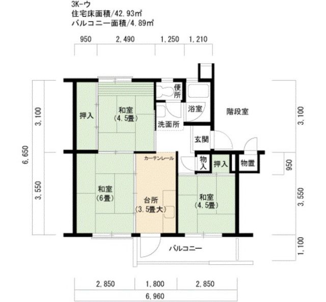 鳴子　87号棟の間取り