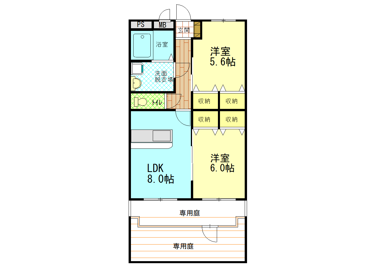 伊勢市小俣町本町のマンションの間取り