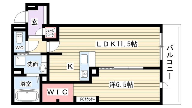 豊中市上新田のアパートの間取り