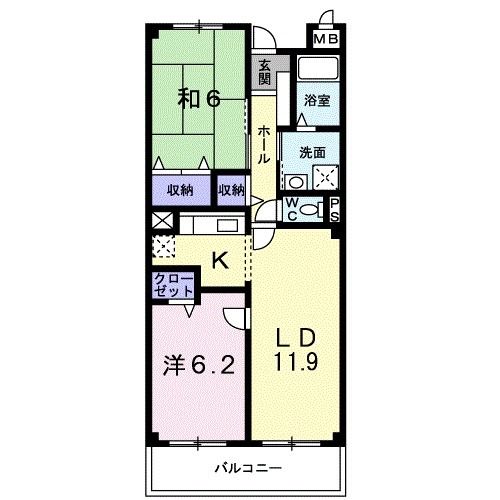 泉大津市寿町のマンションの間取り