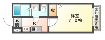 宇治市槇島町のアパートの間取り