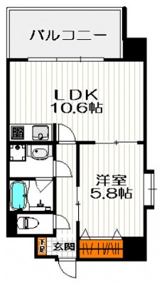 【広島市中区平野町のマンションの間取り】