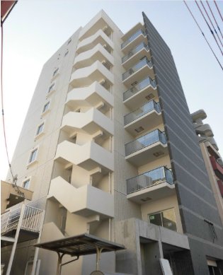 【広島市中区平野町のマンションの建物外観】