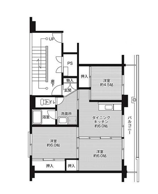 西脇市堀町のマンションの間取り