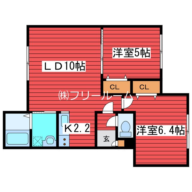 クラリス月寒中央の間取り