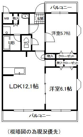 グリーンハイツ干隈の間取り