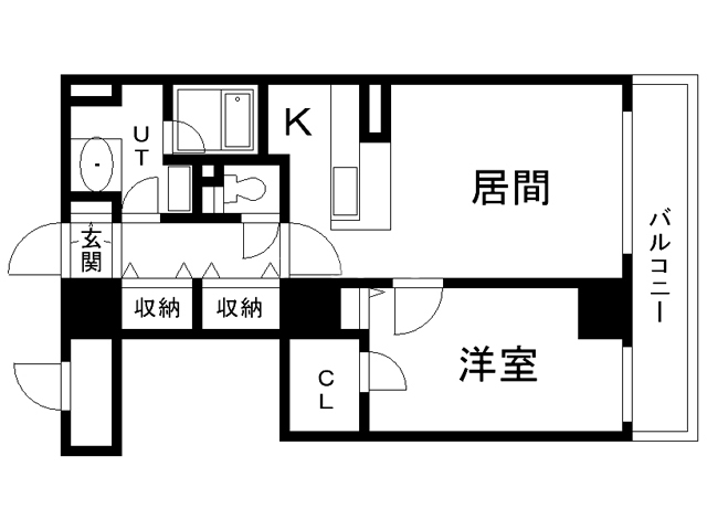 札幌市中央区南五条西のマンションの間取り