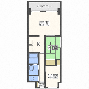 札幌市中央区南十二条西のマンションの間取り