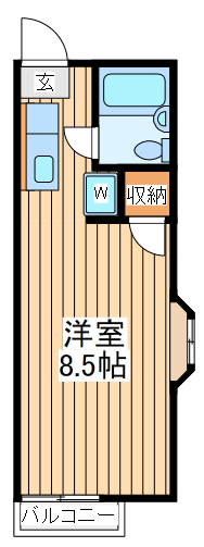 神奈川県大和市中央林間８（アパート）の賃貸物件の間取り