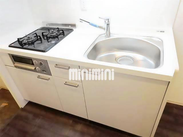 キッチン　２口コンロなので効率よく料理できます