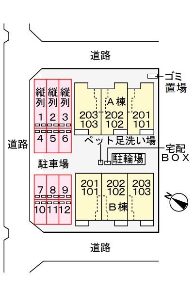 駐車場　駐車場配置図