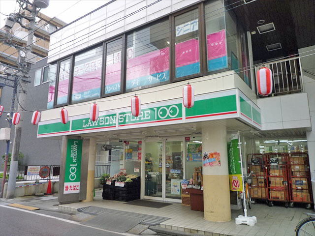 コンビニ　ローソンストア100上福岡店（コンビニ）まで190m