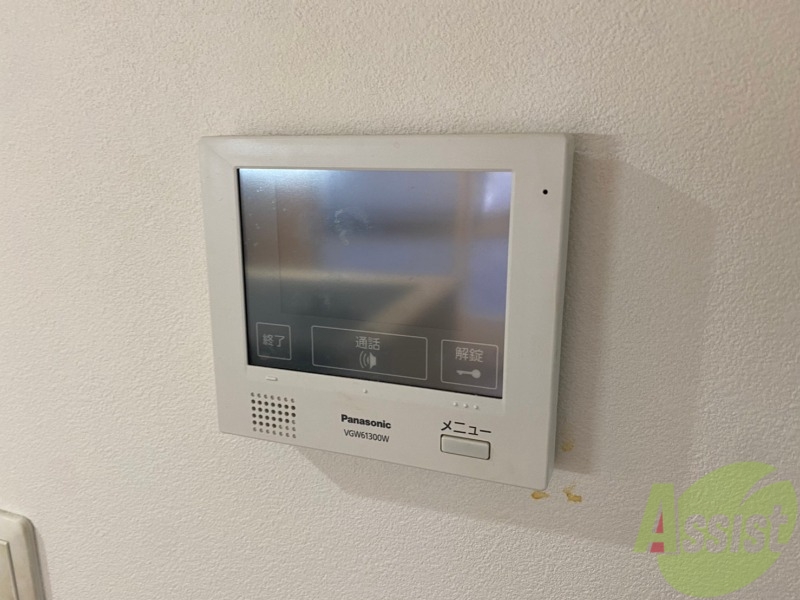 セキュリティ　ＴＶモニター付インターホンです。来客者の顔が見えるので安心！