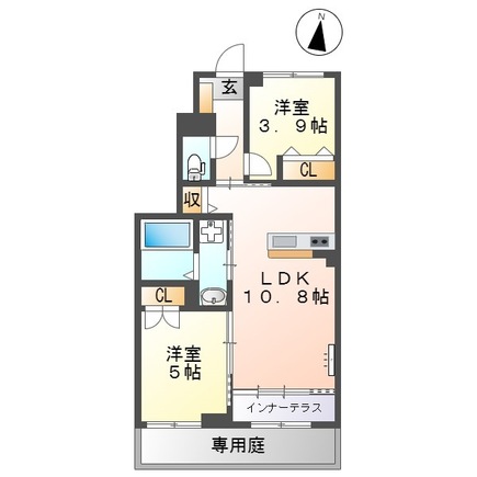 ＪＲ豊肥本線 熊本駅 徒歩58分 2階建 築3年の間取り写真
