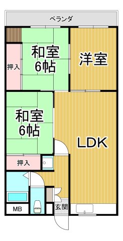 東朋第一マンションの間取り写真