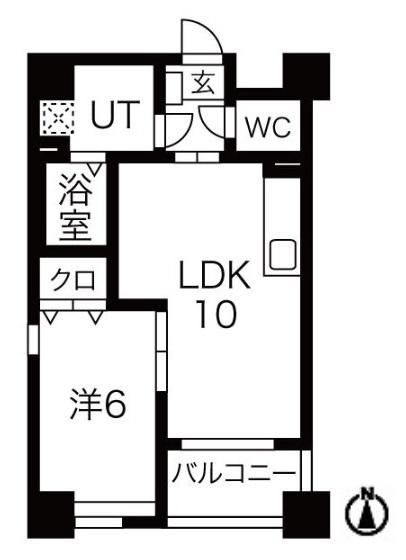 名鉄名古屋本線 堀田駅 徒歩7分 9階建 築4年の間取り写真