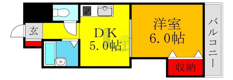 ＪＲおおさか東線 ＪＲ淡路駅 徒歩6分 8階建 築38年の間取り写真