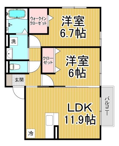 ヴィラソレアーダ中野 B棟の間取り写真
