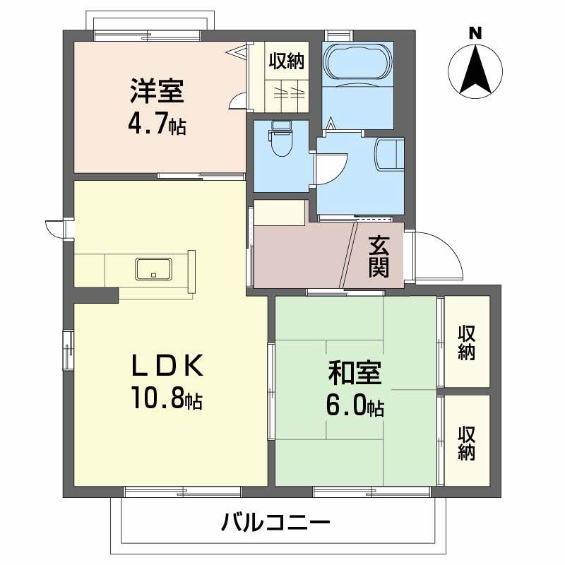 シャーメゾン北黒田 A棟の間取り写真